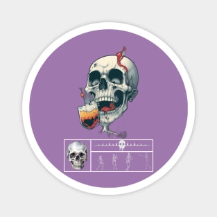 drunk skull Magnet